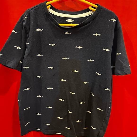Old Navy Other - Old Navy Kids Navy Shark Print Tee L(10/12)